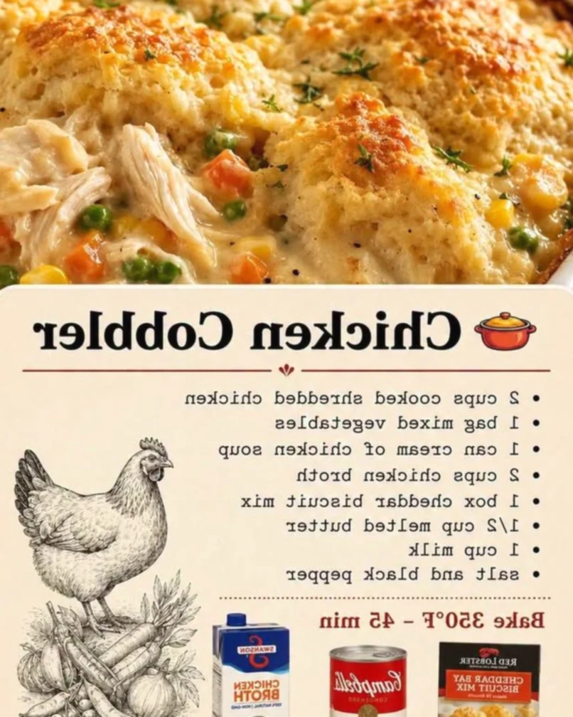 Chicken Cobbler recipe in comments