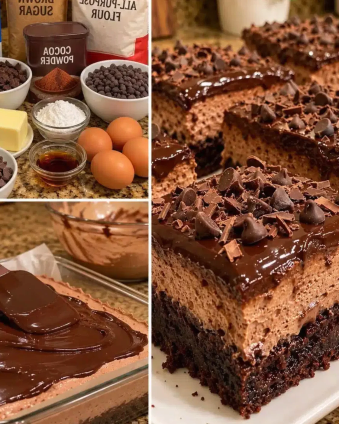 Chocolate Mousse Brownie Bars