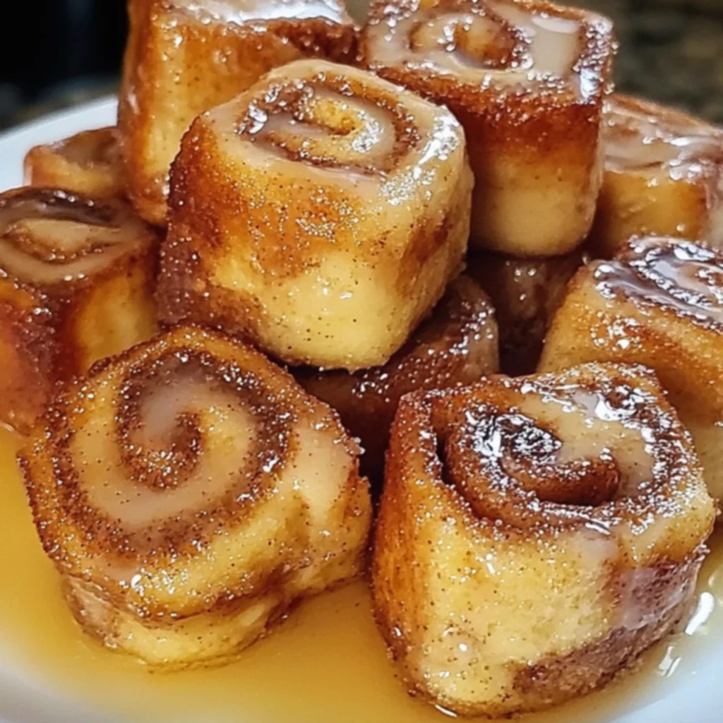 Cinnamon Roll French Toast Bites