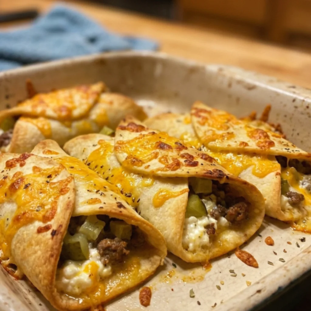 Cottage Cheese Cheeseburger Pockets