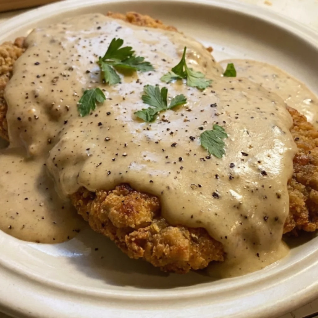 Country Fried Steak with Pepper Gravy