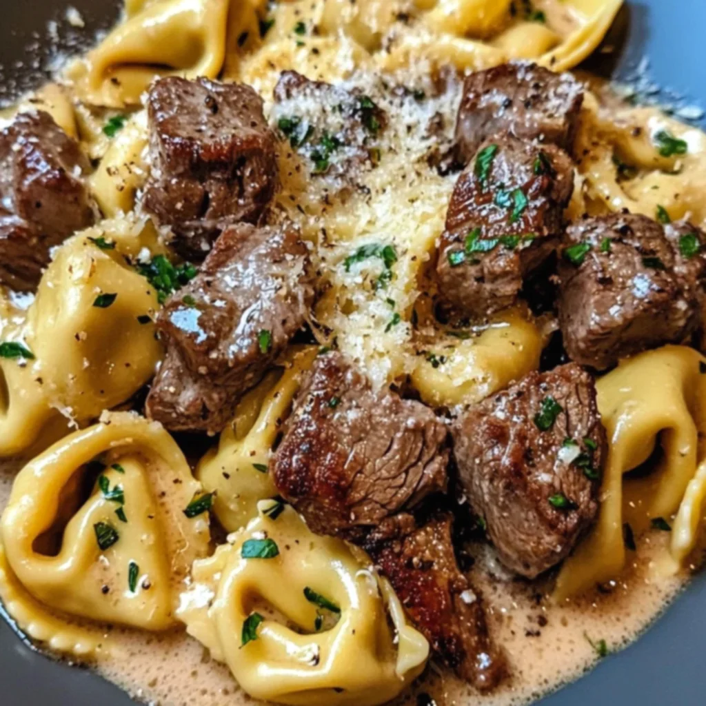 Cracked Garlic Steak Tortellini