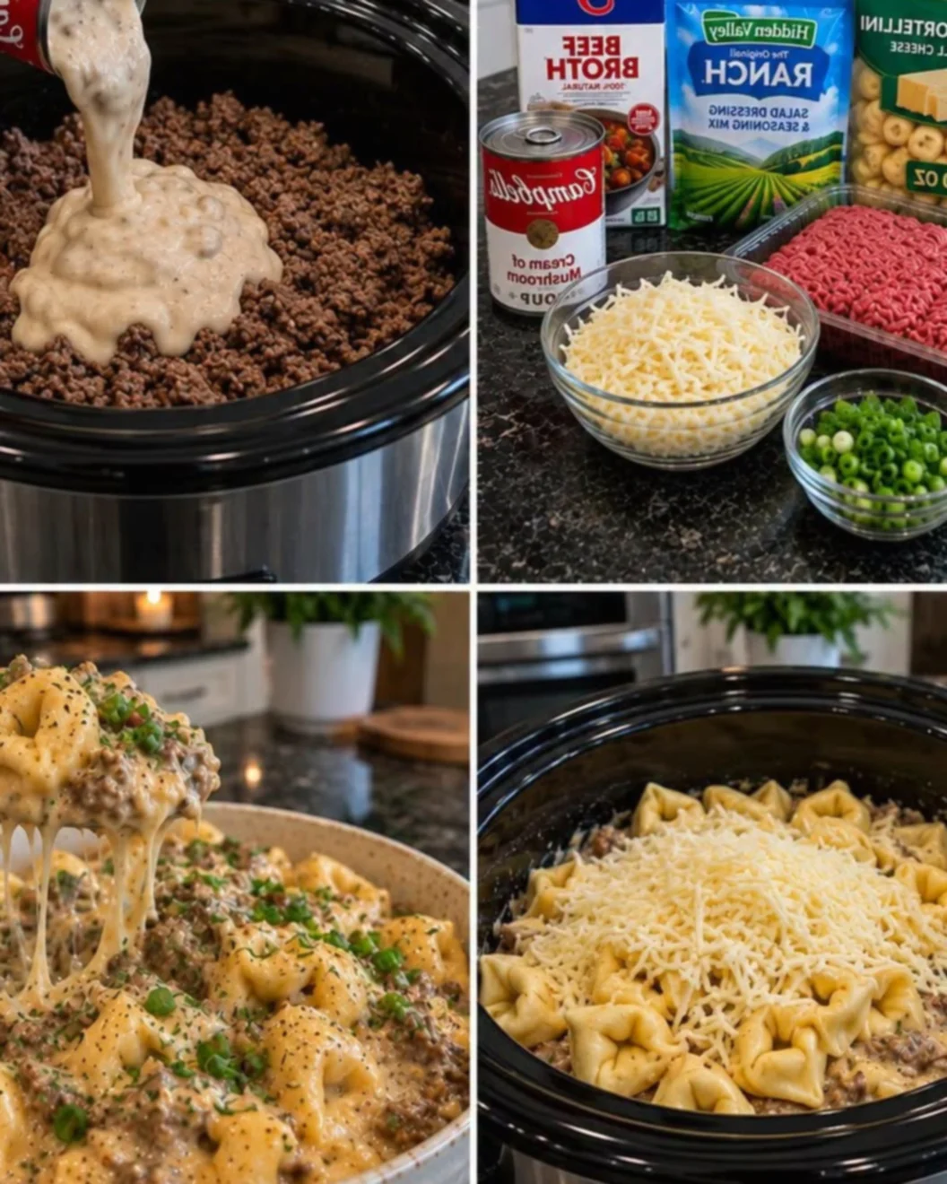 Creamy Beef Tortellini Casserole