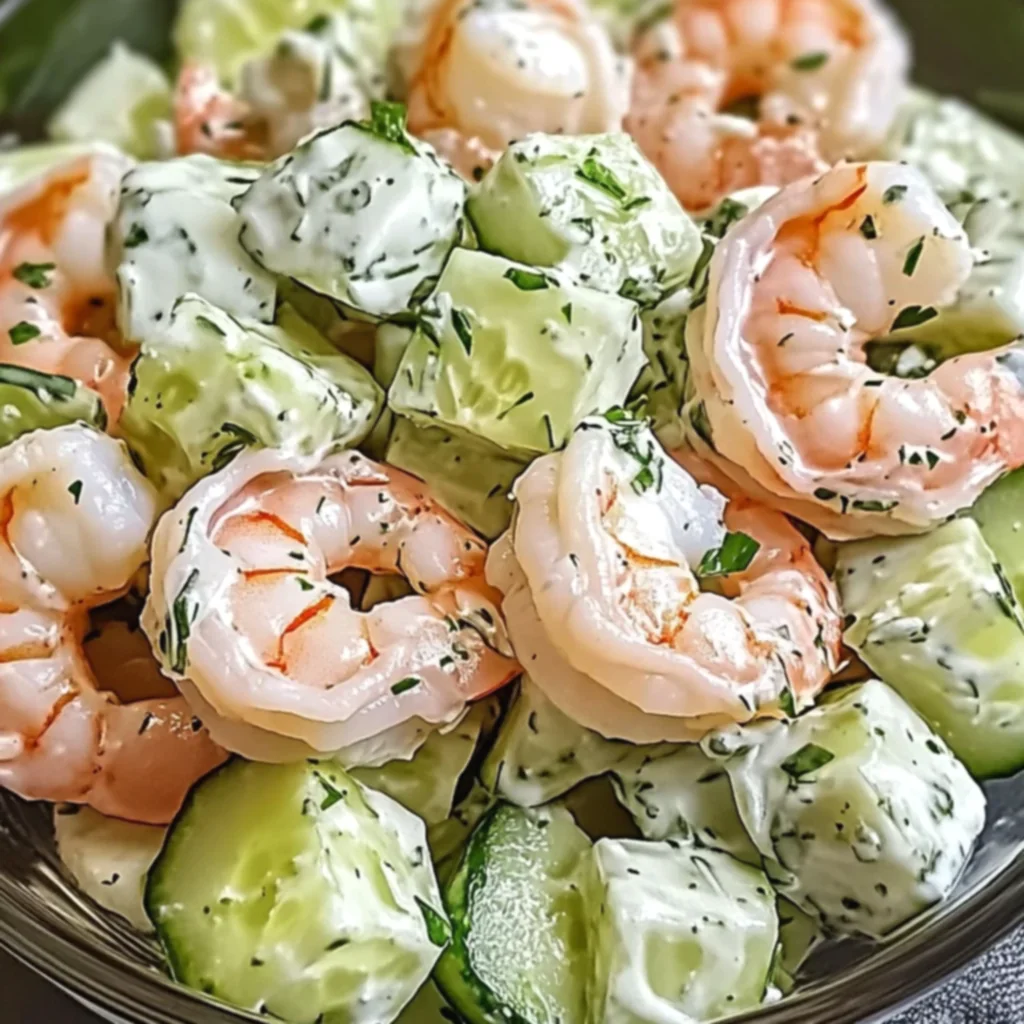 Creamy Cucumber Shrimp Salad