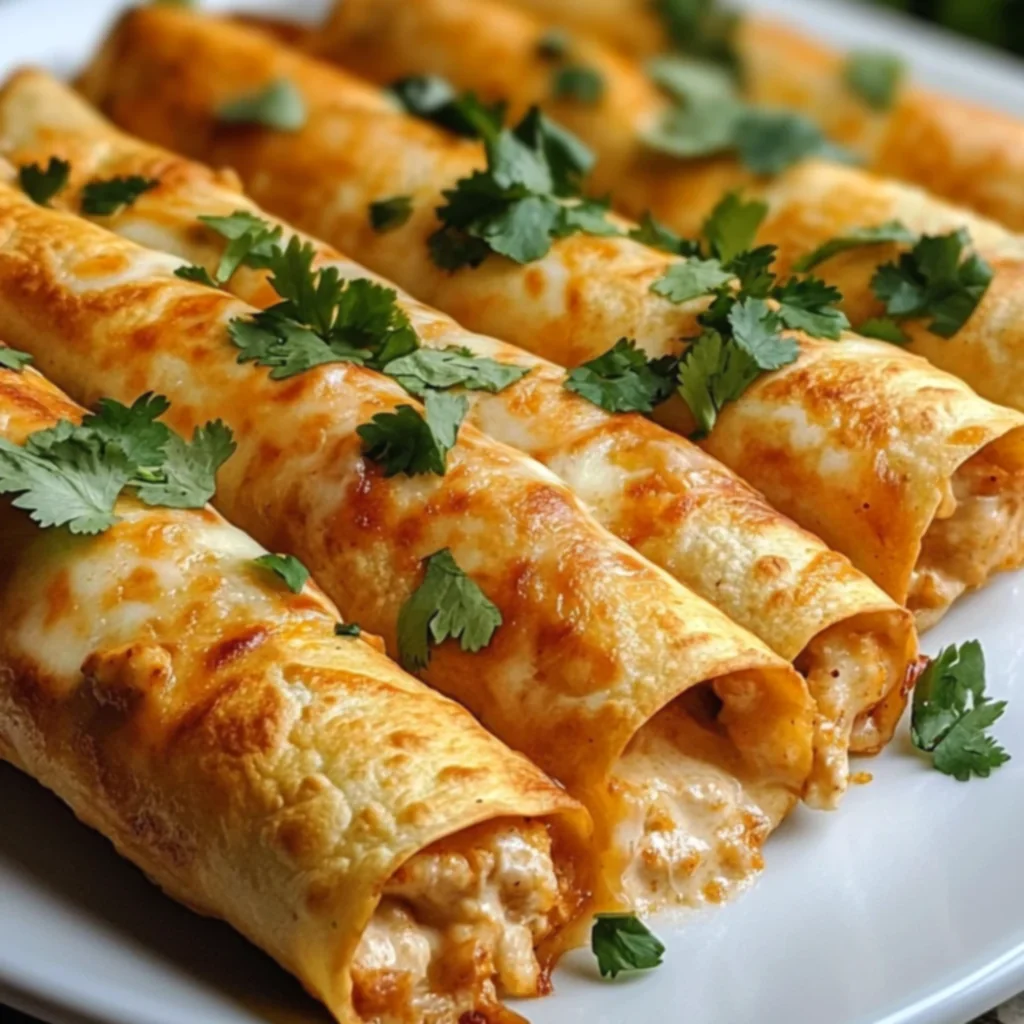 Creamy Garlic Parmesan Chicken Flautas