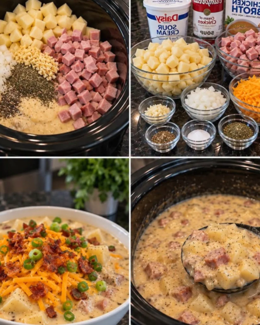 Creamy Slow-Cooker Ham & Potato Soup