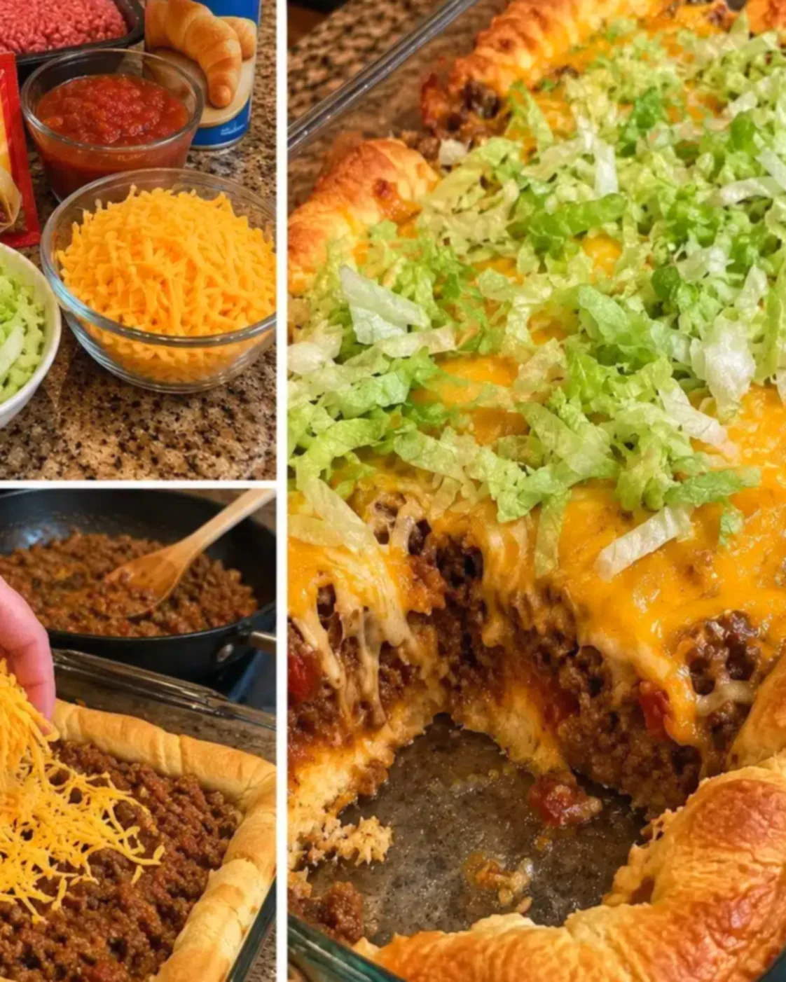 Crescent Roll Taco Bake