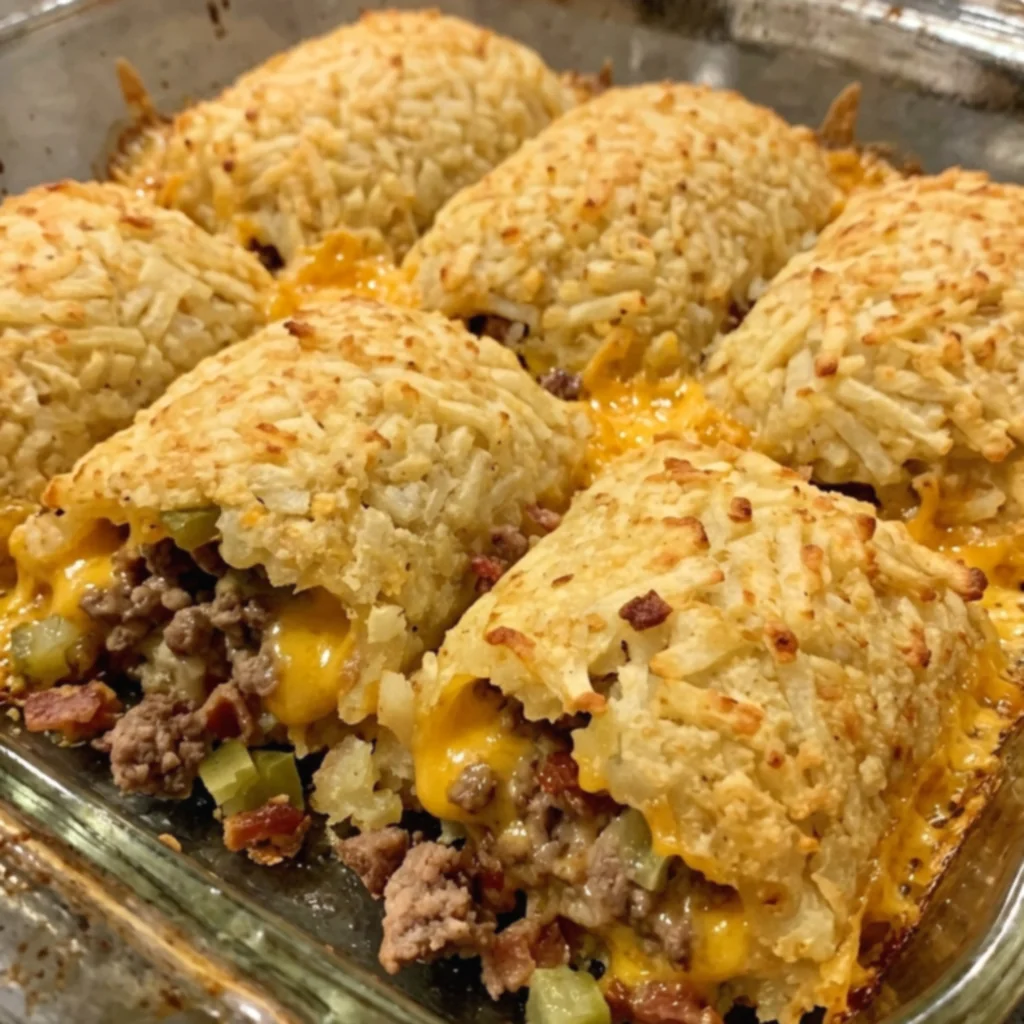 Crispy Bacon Cheeseburger Pickle Pockets