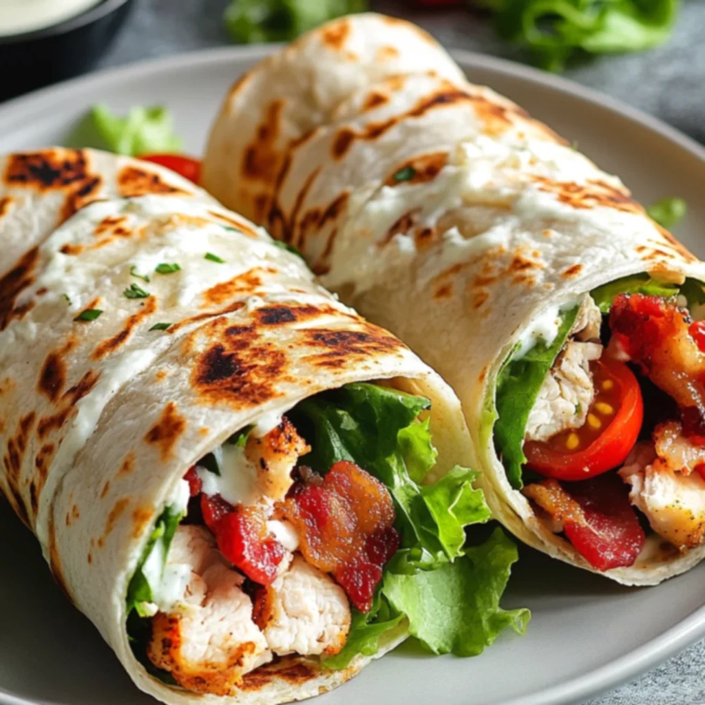 Crispy Chicken Bacon Caesar Wraps