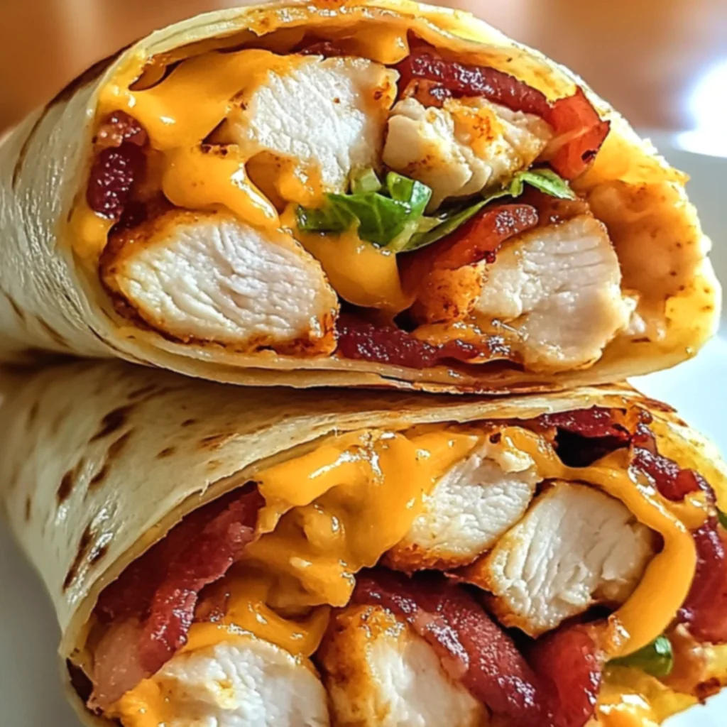 Crispy Chicken Bacon Wraps