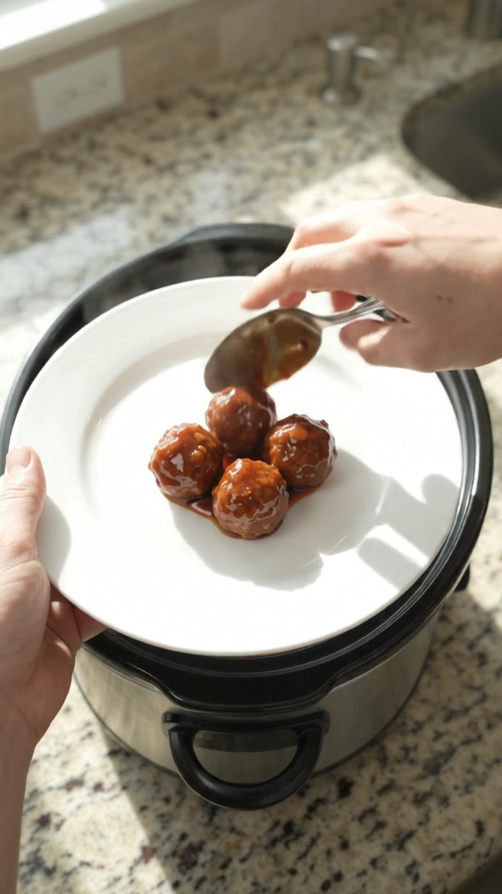 Crockpot Sweet Cocktail Meatballs
