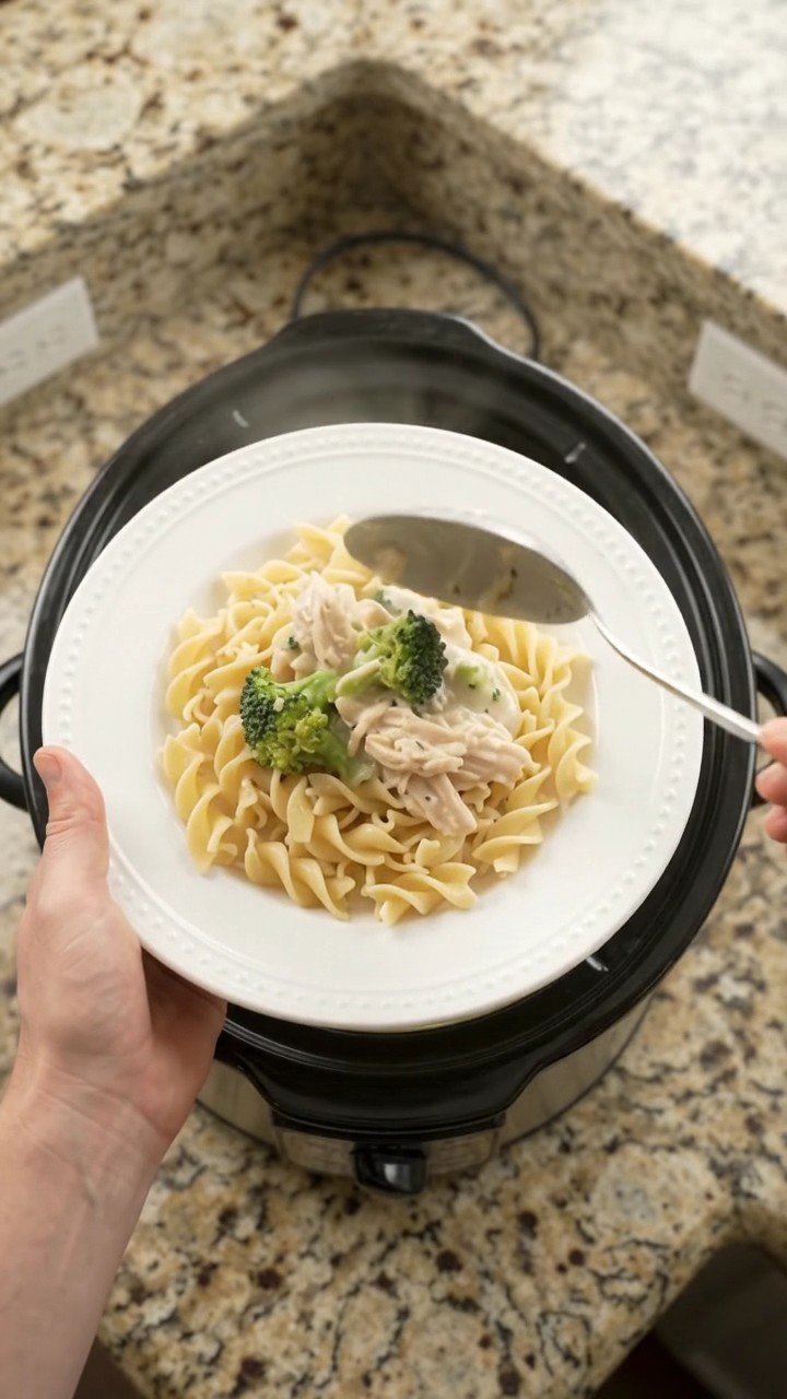 Crockpot Creamy Parmesan Broccoli Chicken