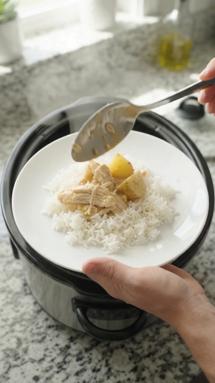 Crockpot Creamy Cheddar Baby Potato Chicken