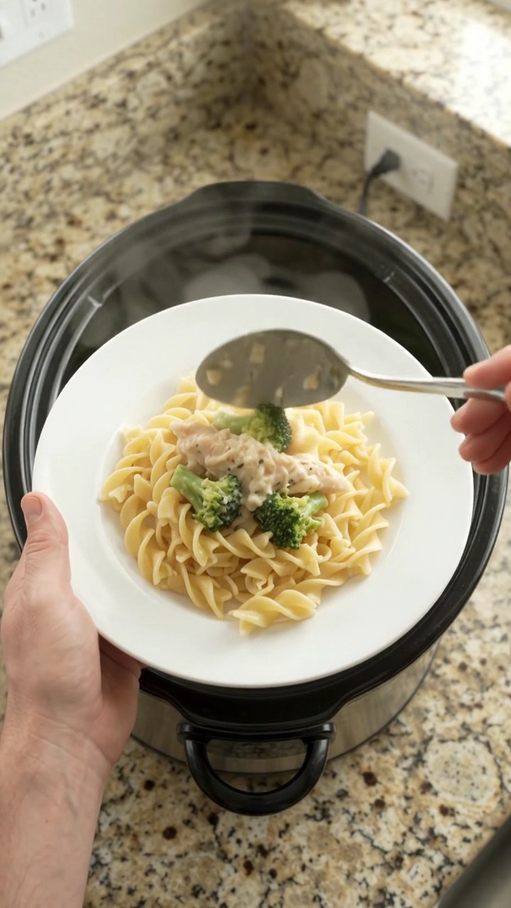 Crockpot Golden Parmesan Broccoli Chicken Tenders