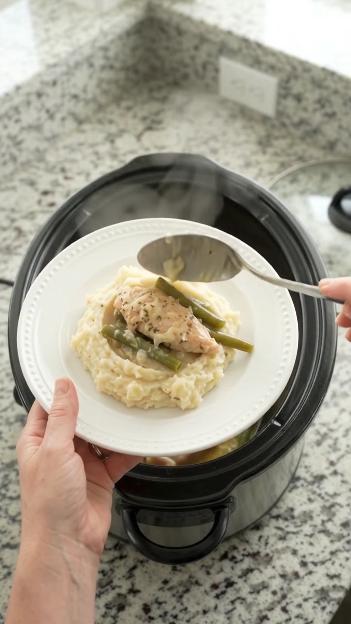 Crockpot Golden Swiss Green Bean Chicken Tenders