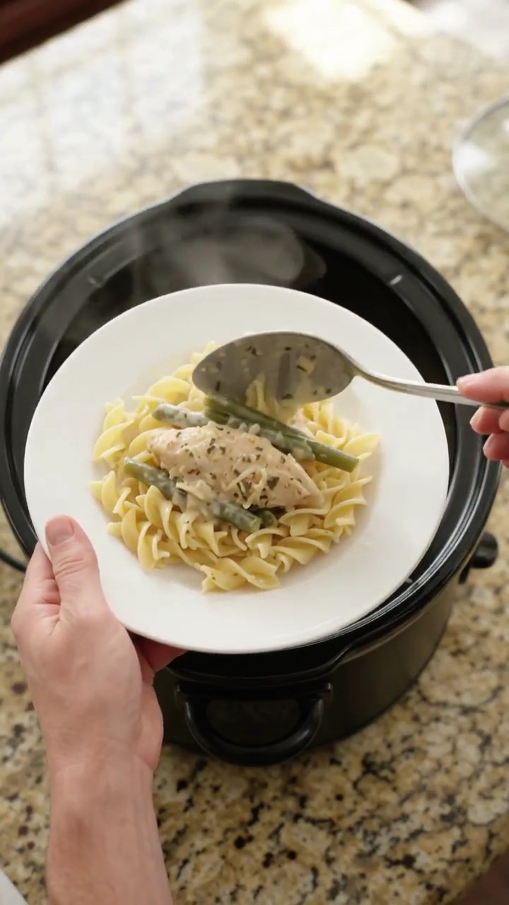 Crockpot Golden Swiss Cauliflower Chicken Tenders