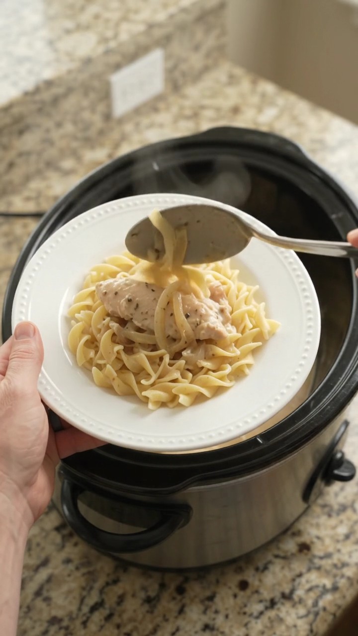 Crockpot Golden Parmesan French Onion Chicken Tenders