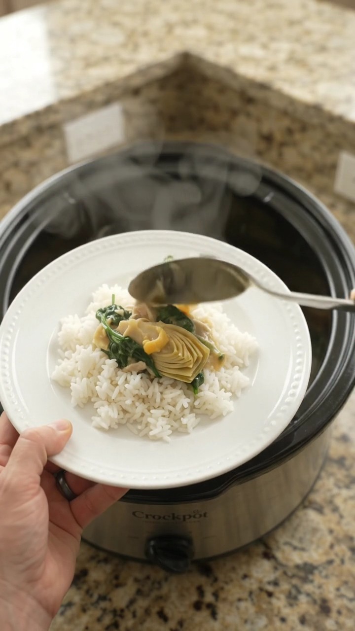 Crockpot Homestyle Cheddar Spinach Artichoke Turkey Breast