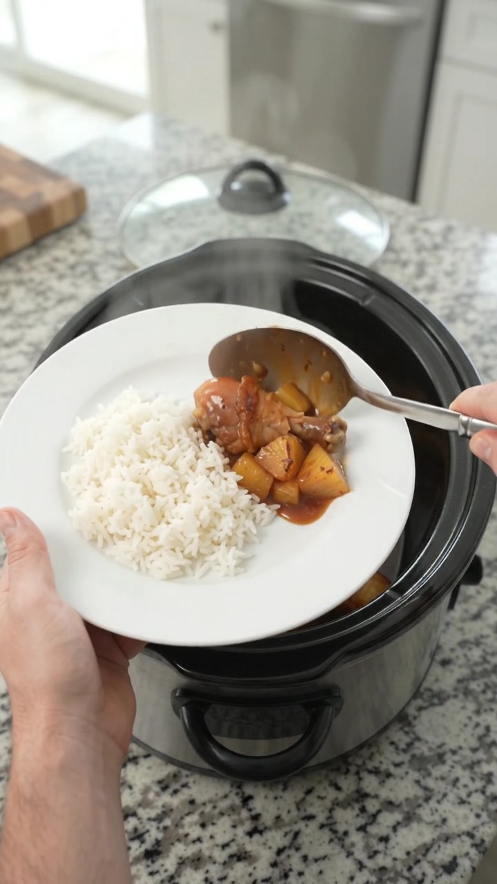 Crockpot Pineapple Hickory BBQ Chicken Drumsticks