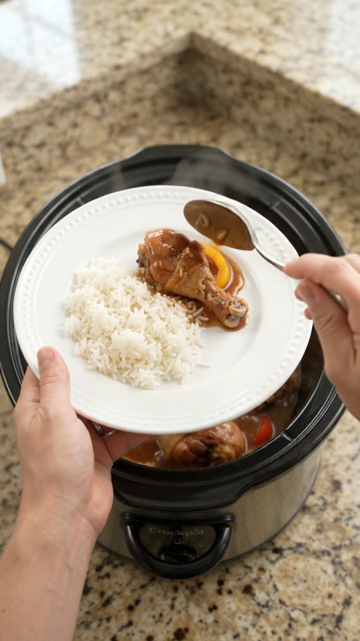 Crockpot Bell Pepper Sweet Teriyaki Chicken Drumsticks