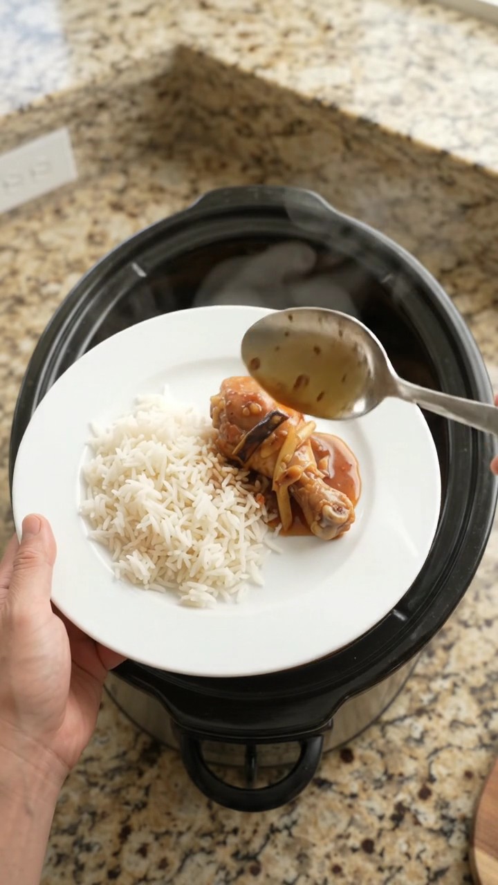 Crockpot Ginger Scallion Honey Soy Chicken Drumsticks