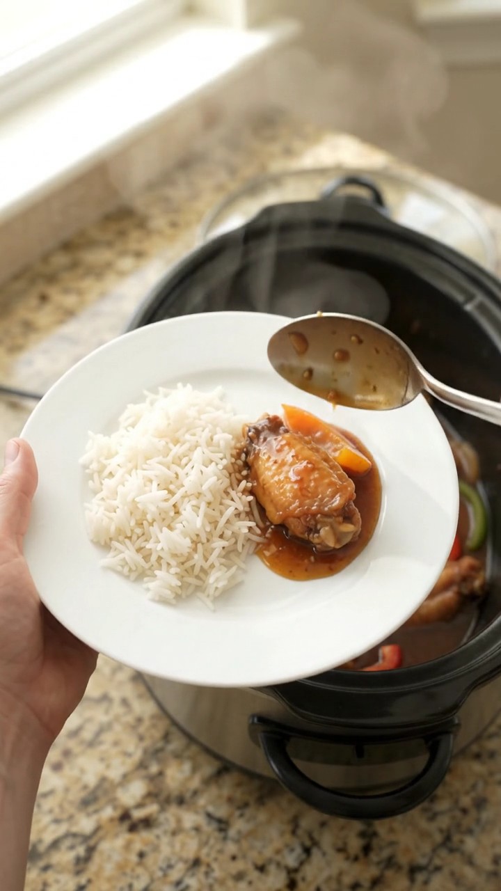 Crockpot Bell Pepper Honey Soy Chicken Wings