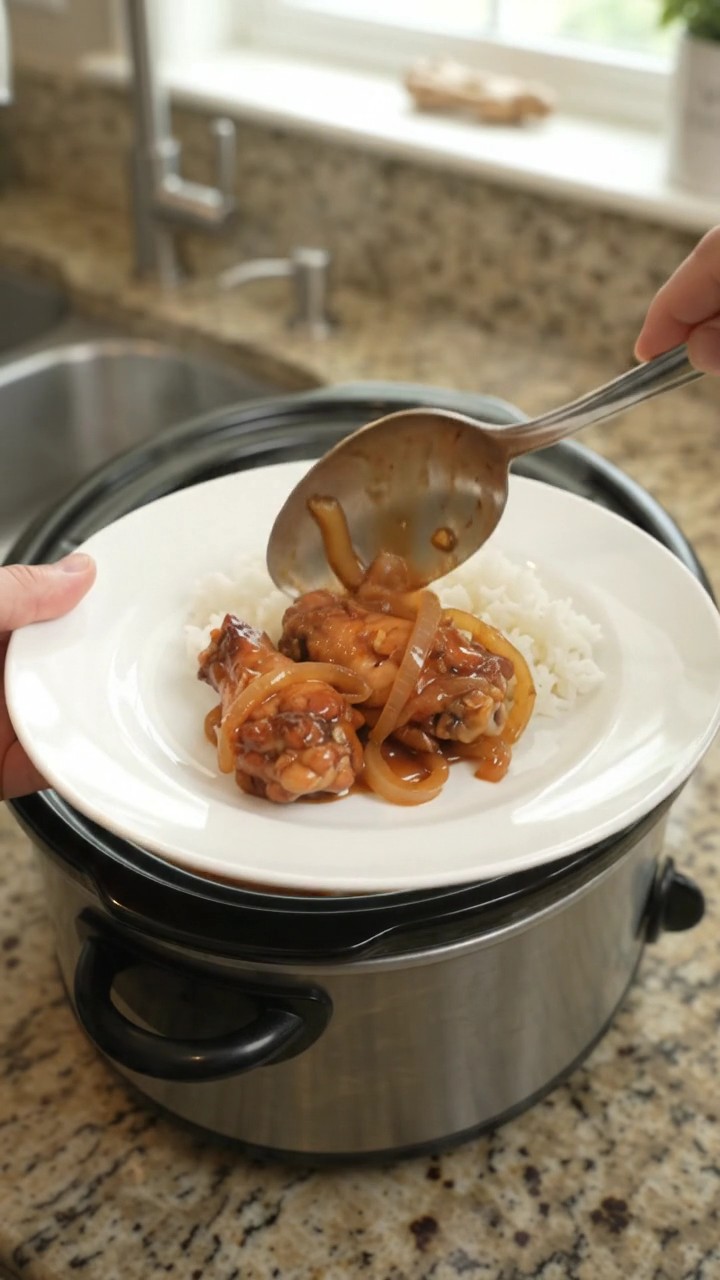Crockpot Vidalia Onion Hickory BBQ Chicken Wings