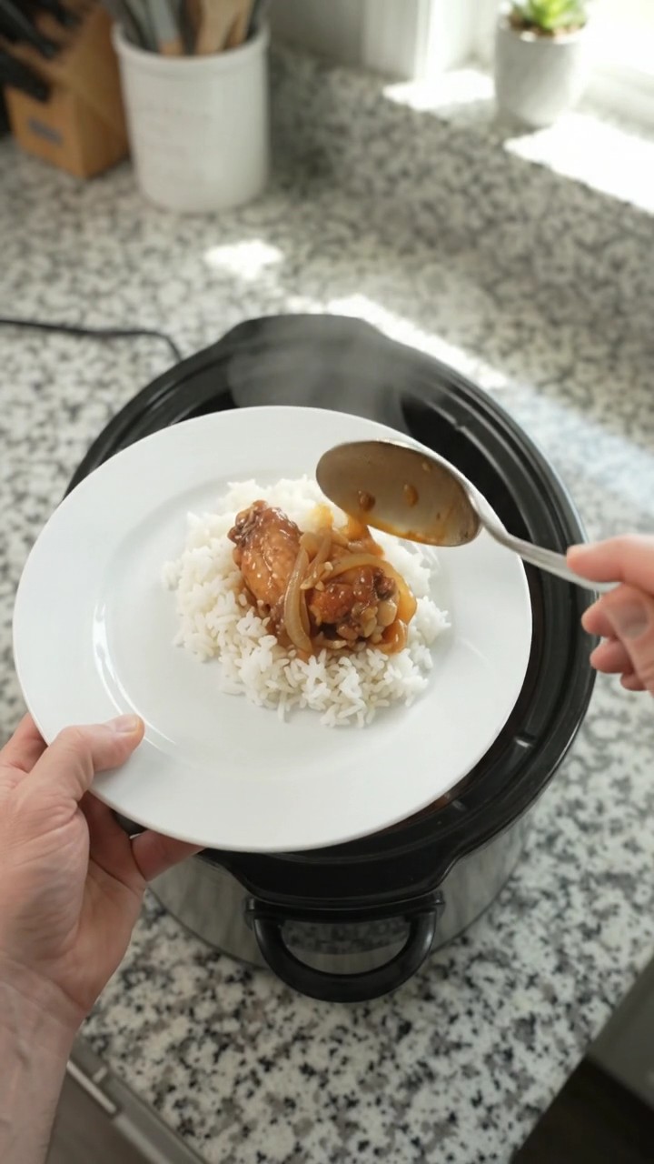 Crockpot Vidalia Onion Sweet Teriyaki Chicken Wings