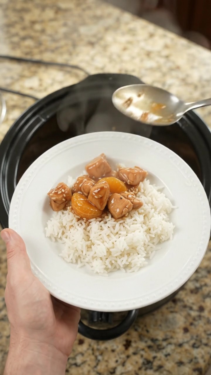 Crockpot Mandarin Sweet Teriyaki Chicken Bites