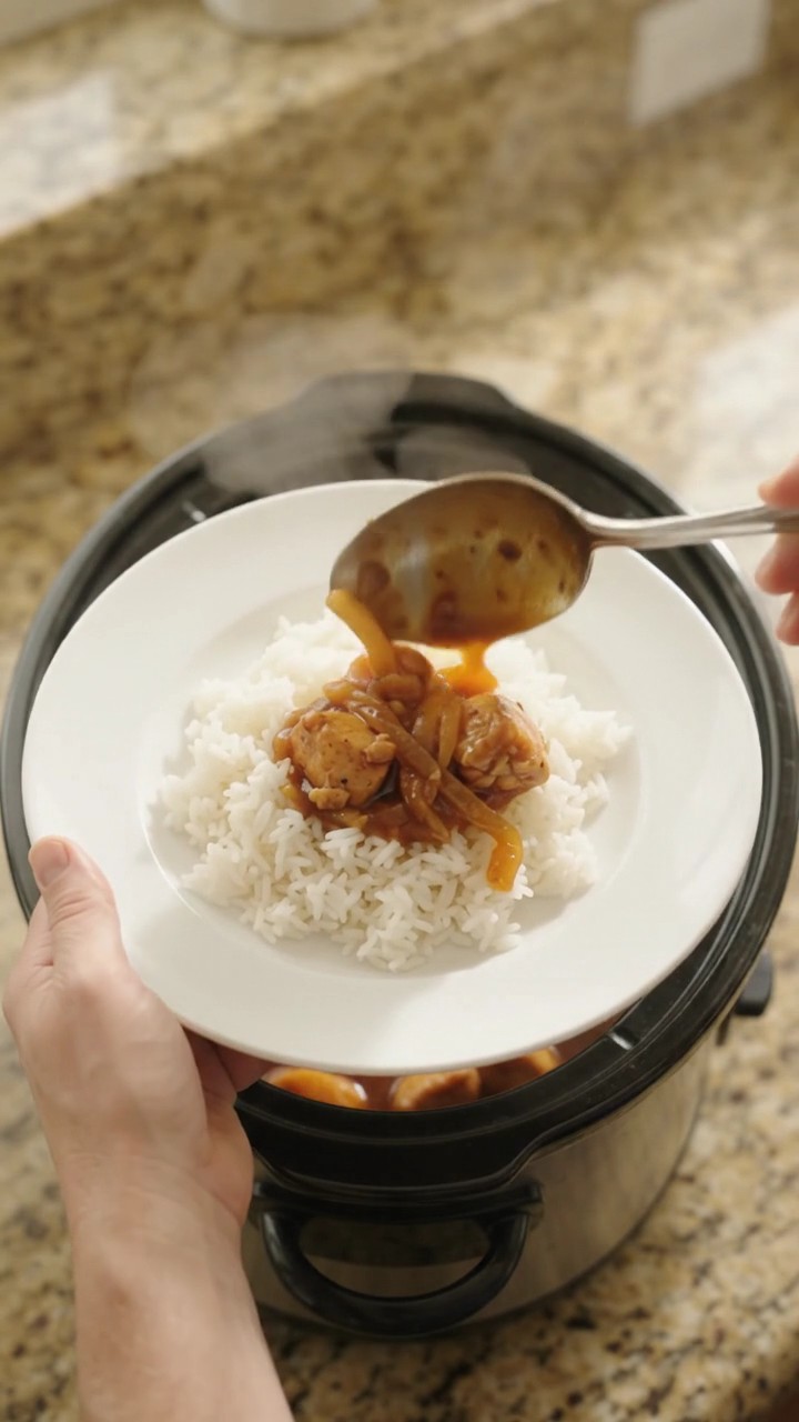 Crockpot Apricot Hickory BBQ Chicken Bites