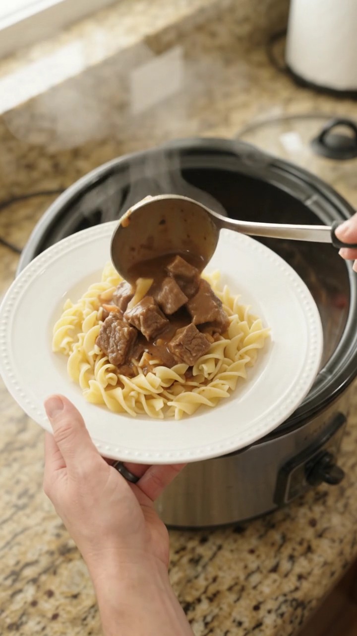 Crockpot Sour Cream Pepper Beef Bites