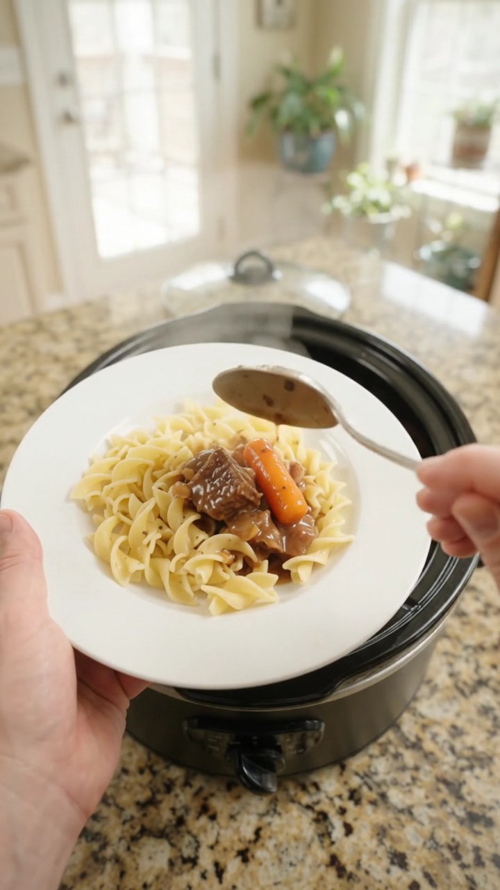 Crockpot Sour Cream Carrot Potato Beef Bites