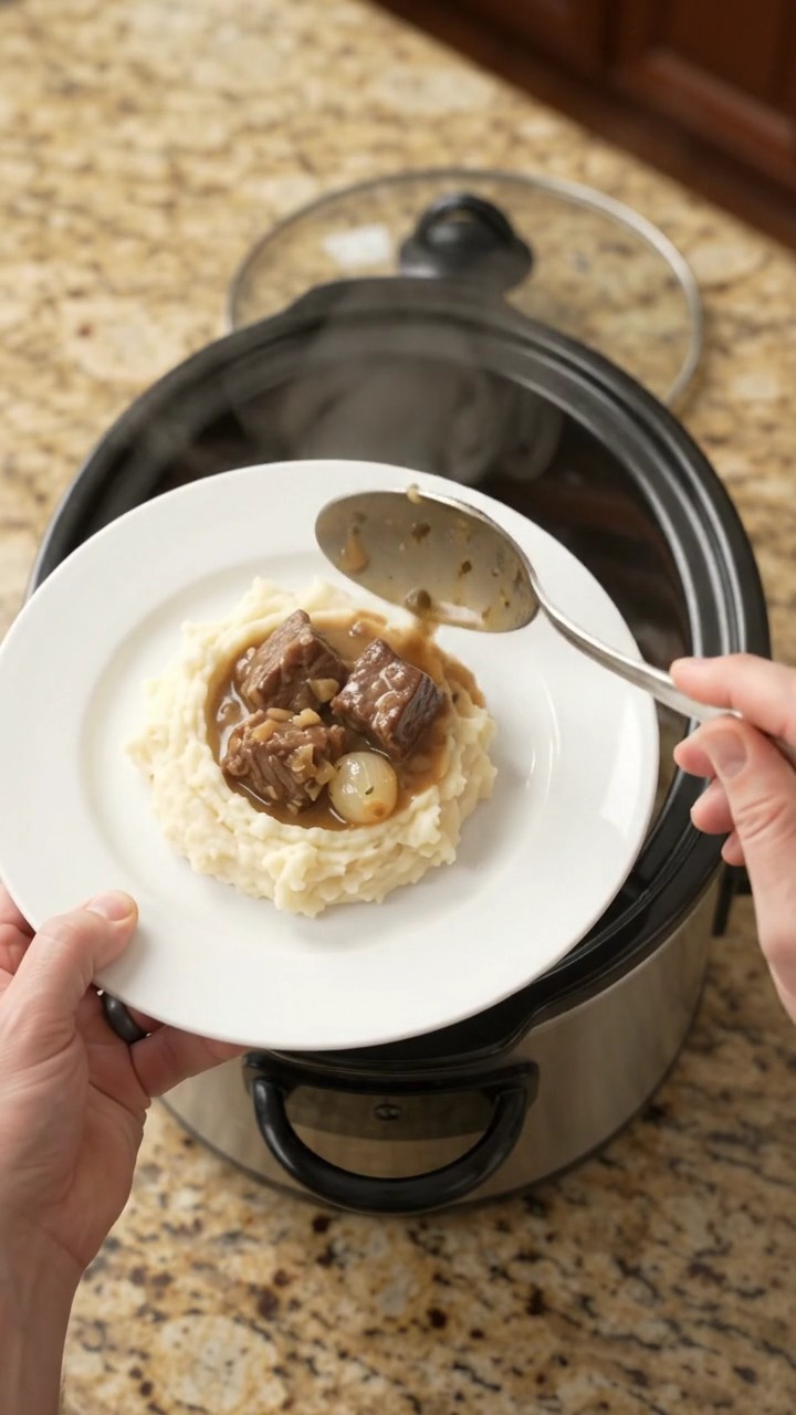 Crockpot Cowboy Butter Pearl Onion Beef Bites