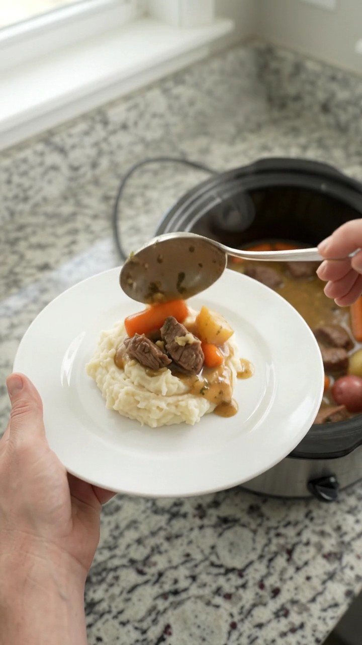Crockpot Cowboy Butter Carrot Potato Sirloin Tips