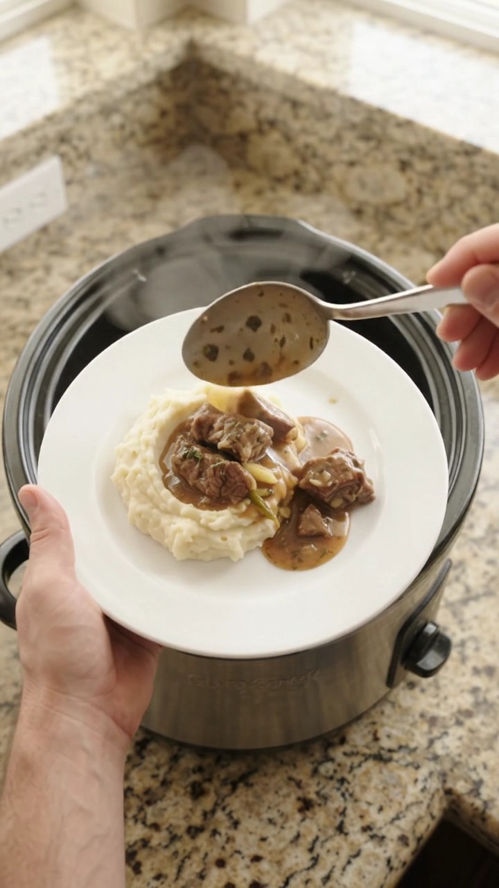 Crockpot Cowboy Butter Asparagus Sirloin Tips