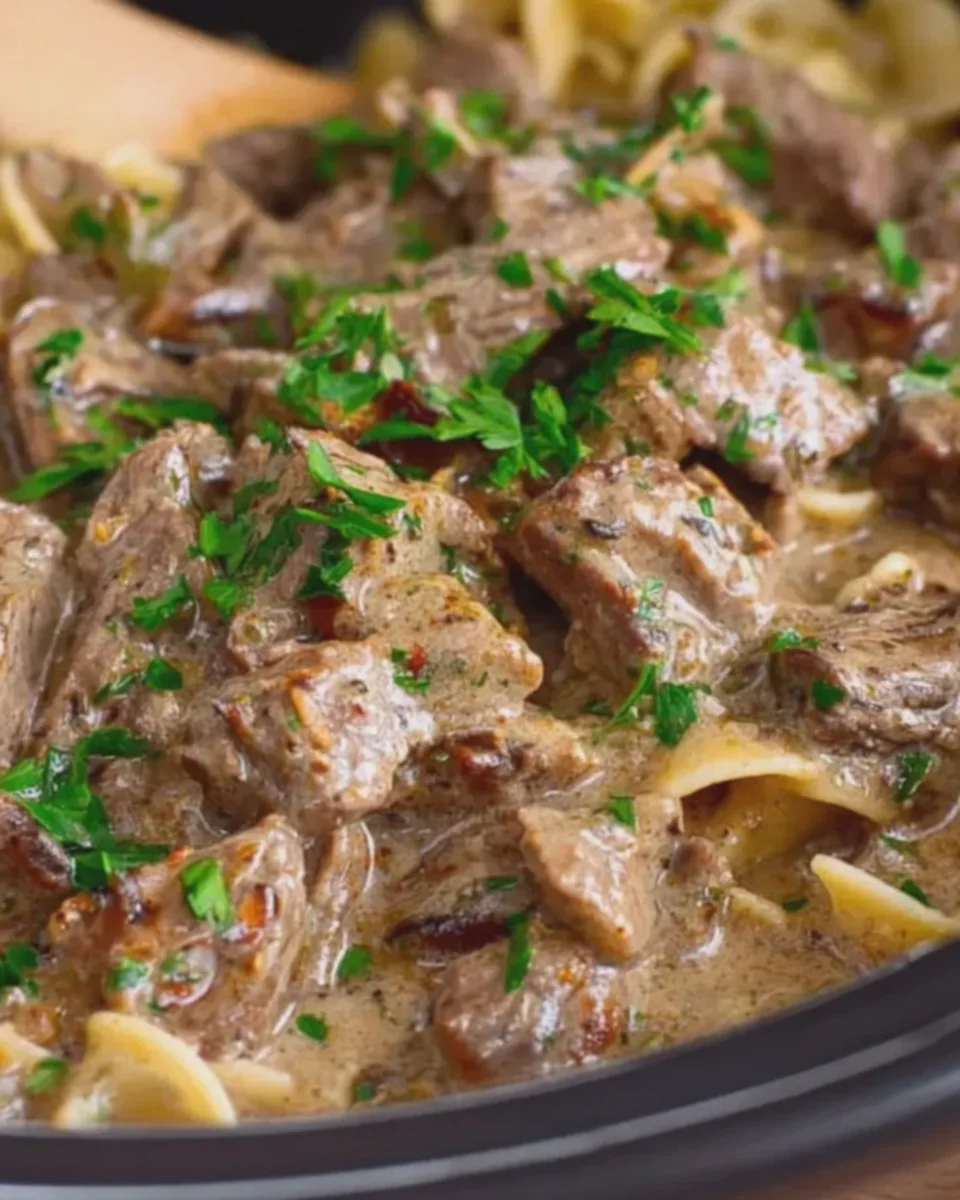 Crockpot Beef Stroganoff