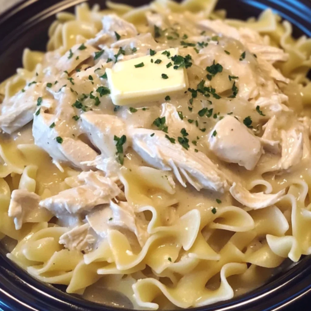 Crockpot Chicken Noodles