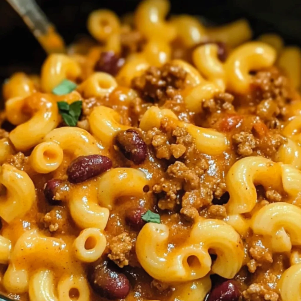 Crockpot Chili Mac And Cheese