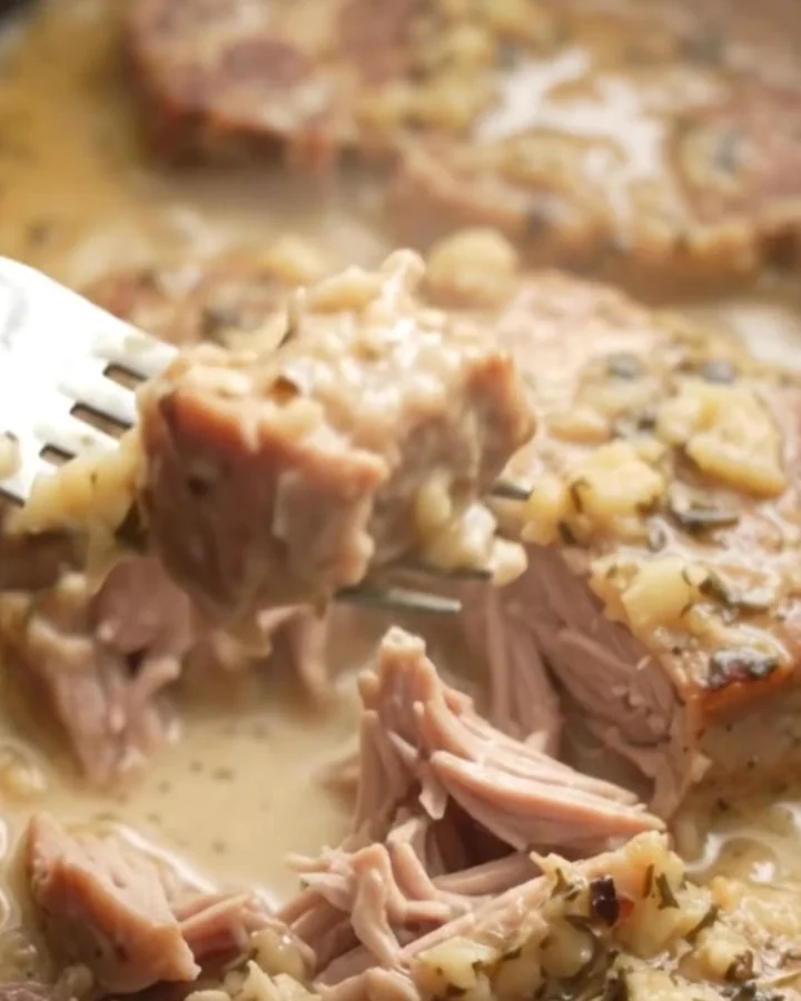 Crockpot Garlic Parmesan Pork
