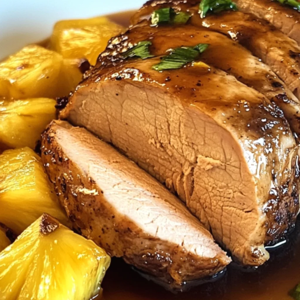 Crockpot Pineapple Pork Loin