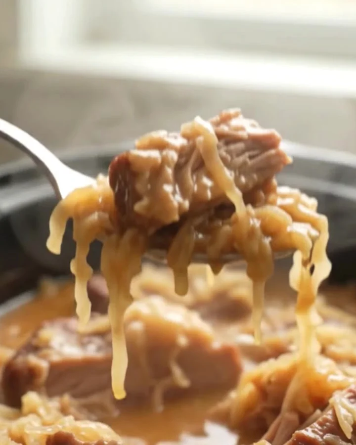 Crockpot Pork and Sauerkraut
