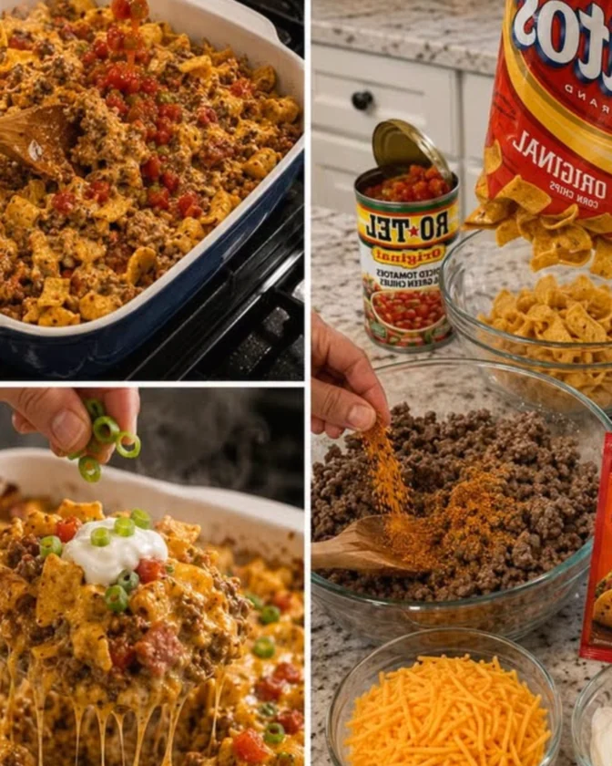 Easy Walking Taco Casserole