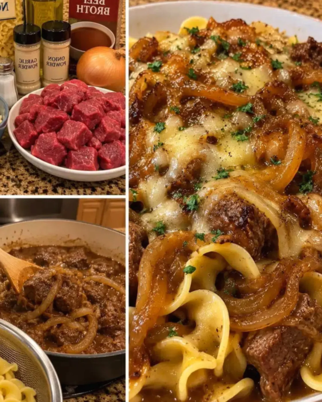French Onion Beef and Noodles