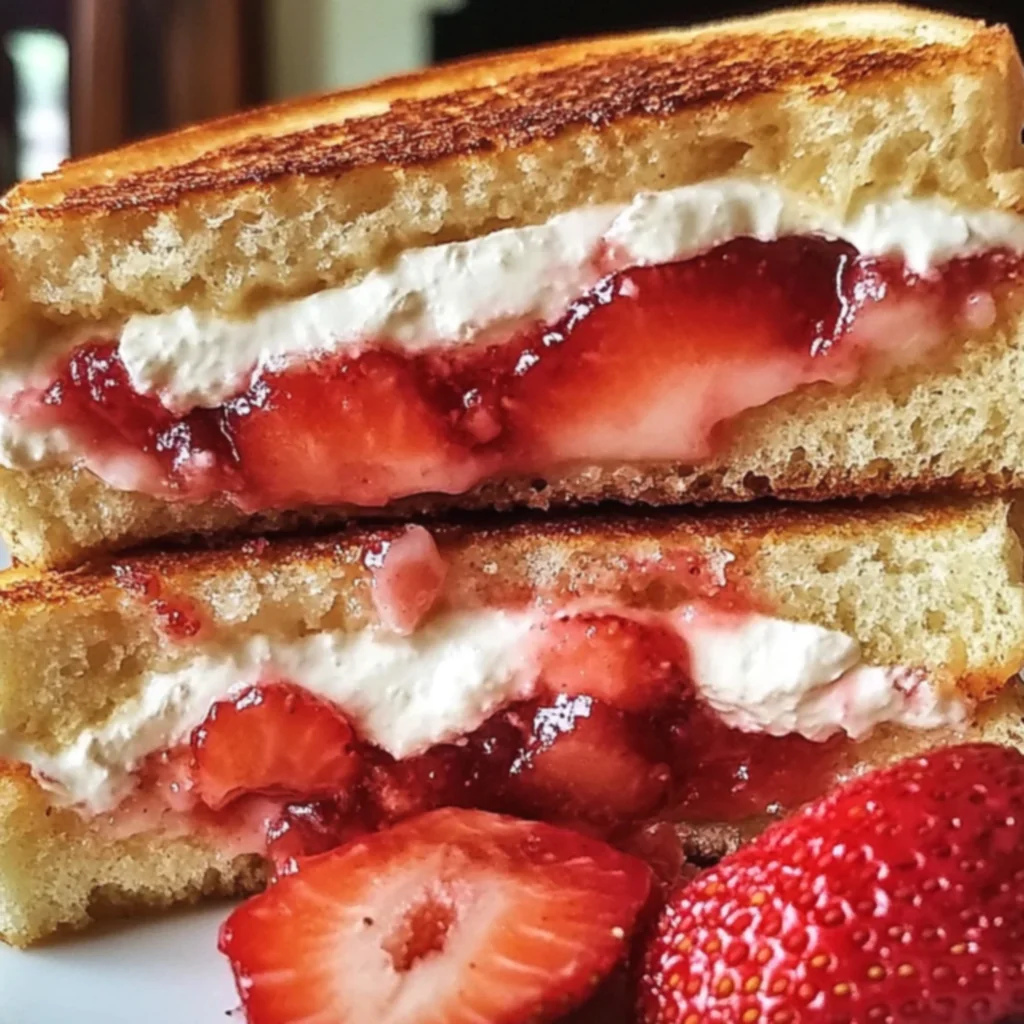 Fried Strawberry Cheesecake Sandwiches