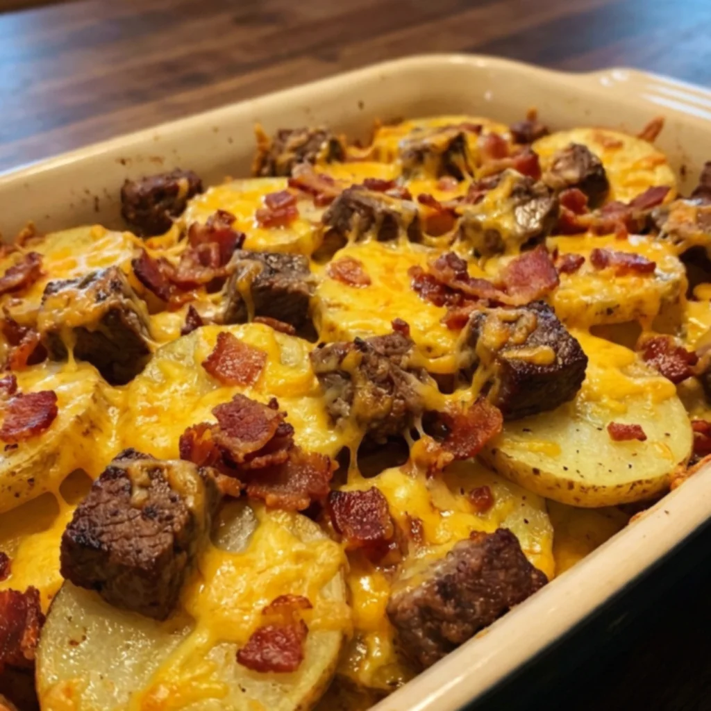 Garlic Butter Steakhouse Bacon Potato Melt