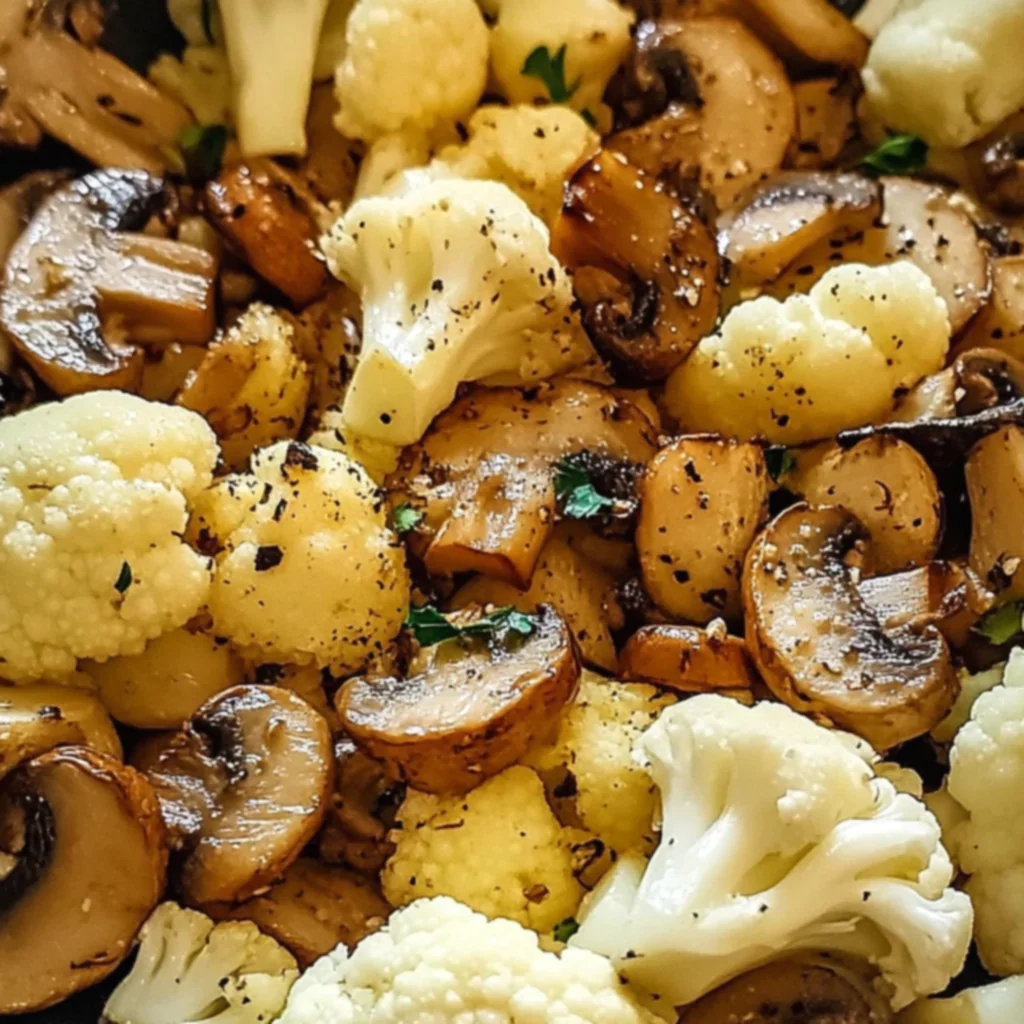 Garlic Cauliflower Mushroom Skillet