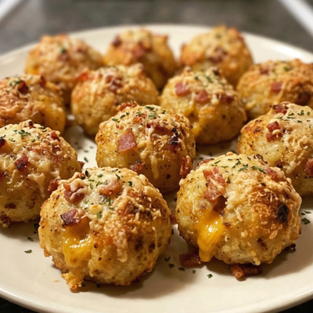 Garlic Parmesan Bacon Cheeseburger Potato Bombs