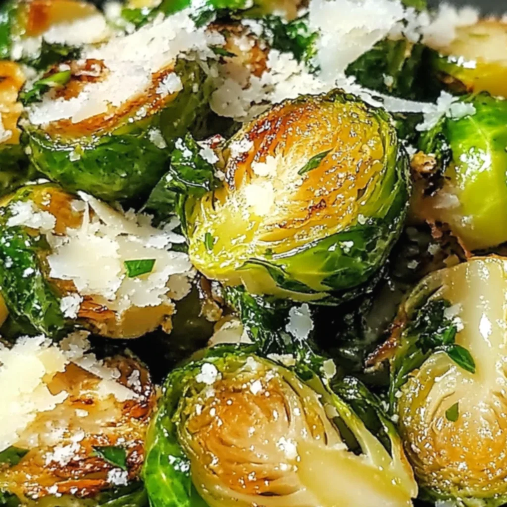 Garlic Parmesan Brussels Sprouts