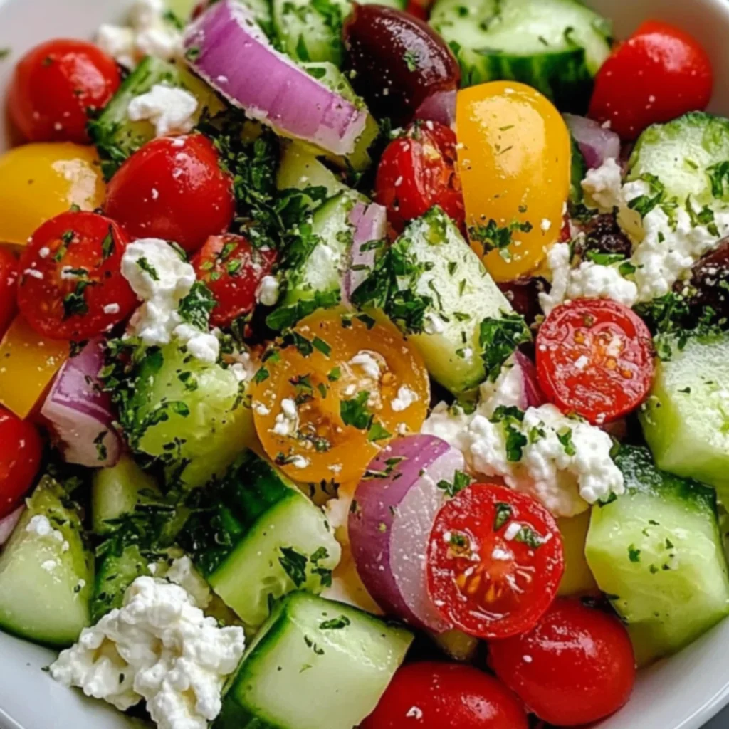 Greek Cottage Cheese Salad