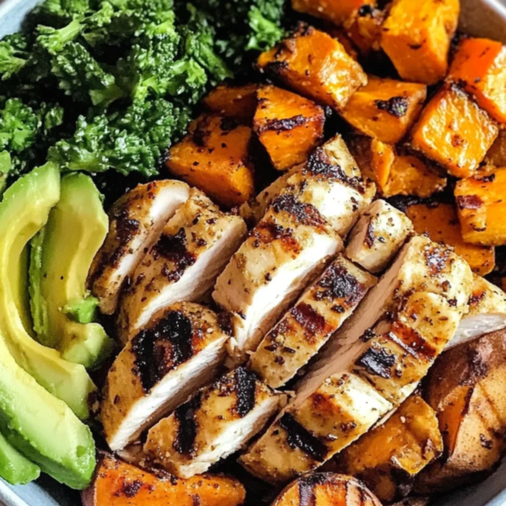 Grilled Chicken Sweet Potato Bowl
